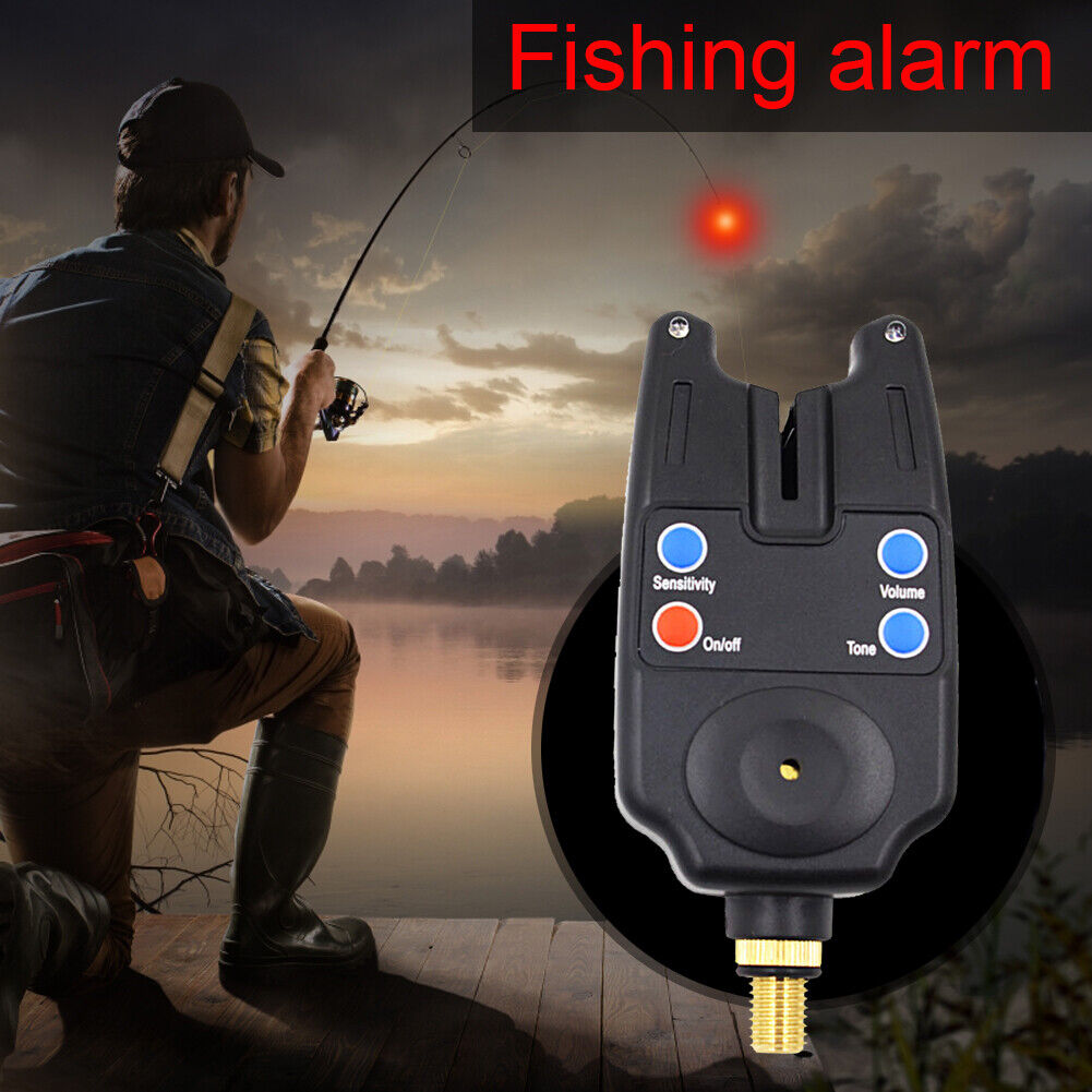 Night Fishing Bites Alarm Portable LED Light Carp Fishing Rod Warning Alert