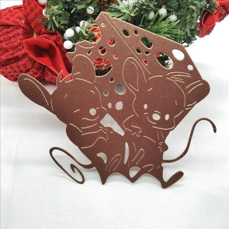 Mouse Cake Metal Cutting Dies Stencil DIY Scrapbook Album Paper Card Template