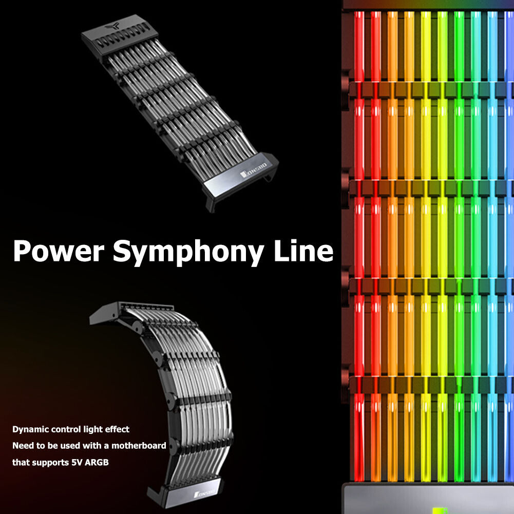JONSBO DY-1 24 Pin ARGB Power Cable Rainbow Streamer 5V ARGB AURA Sync Cord
