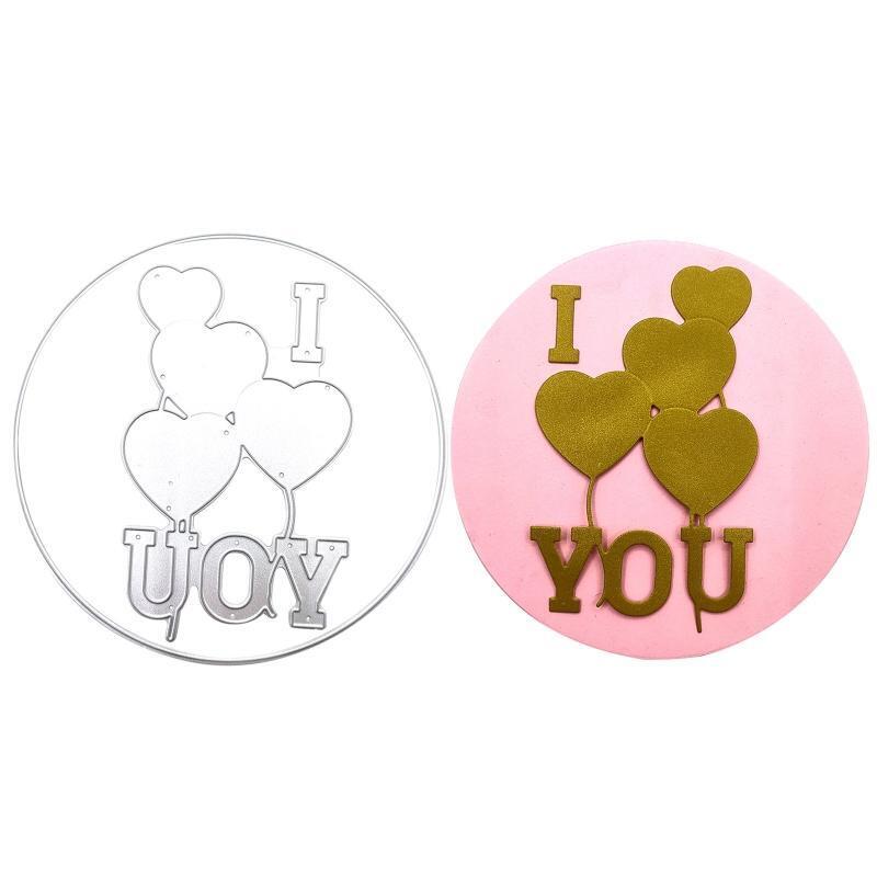 Exquisite Love Balloon Cutting Die DIY Valentine Greeting Card Making Supplies
