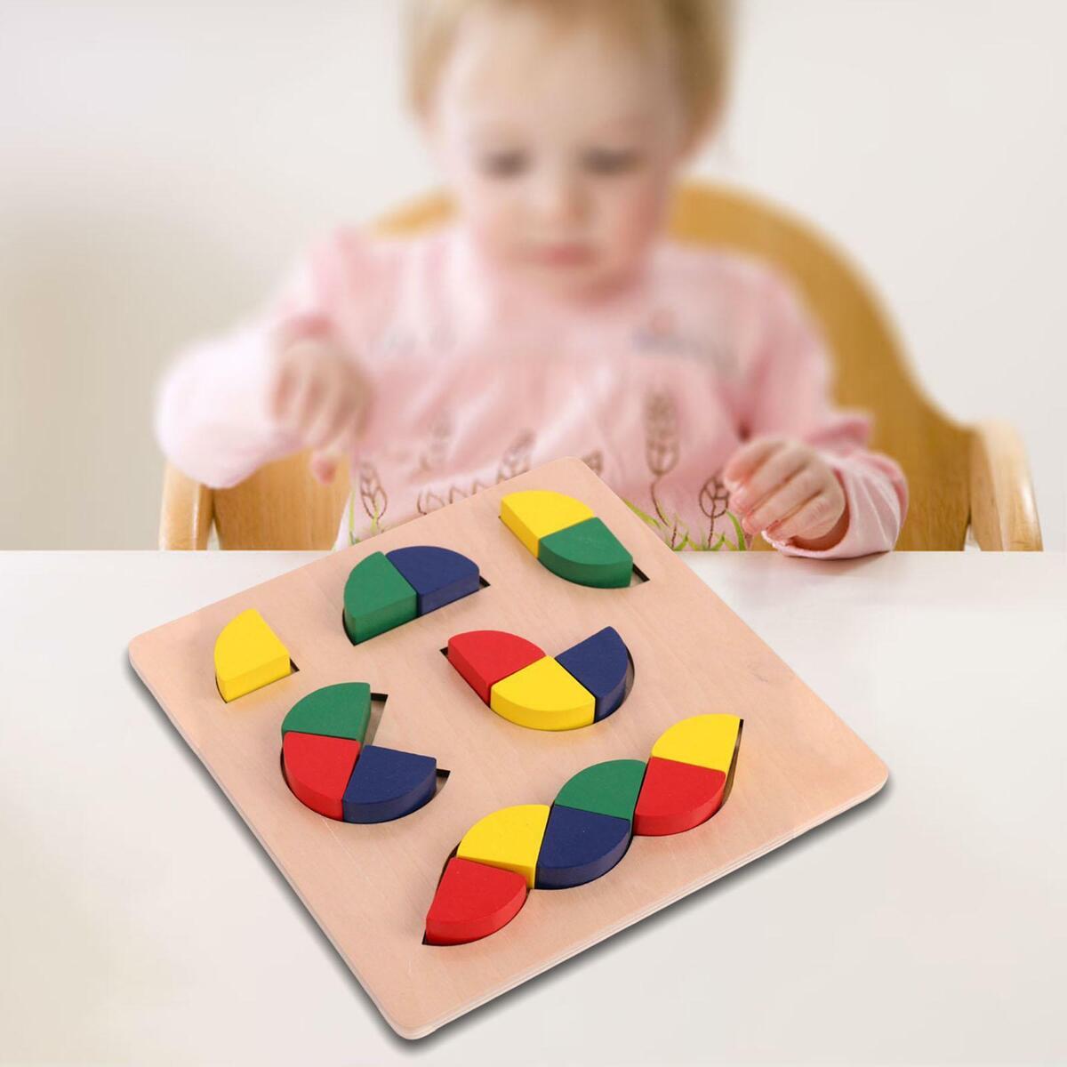 Wooden puzzle playing Geometric Shape Development for Classroom  Children