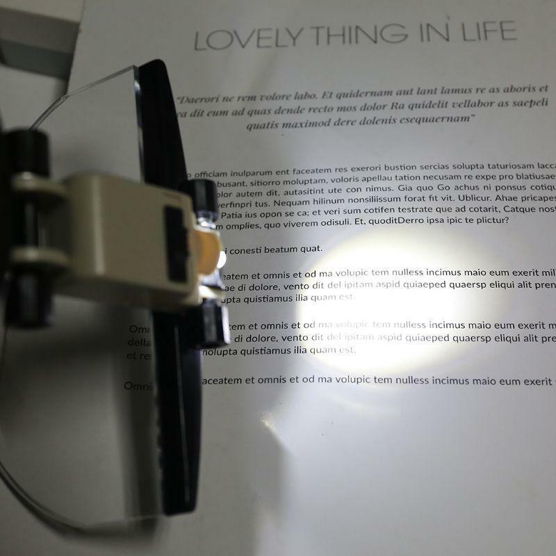 Large Lens Head Wearing Magnifying Glass w/ LED Magnifier 2X 3.5X 4.5X 5.5X
