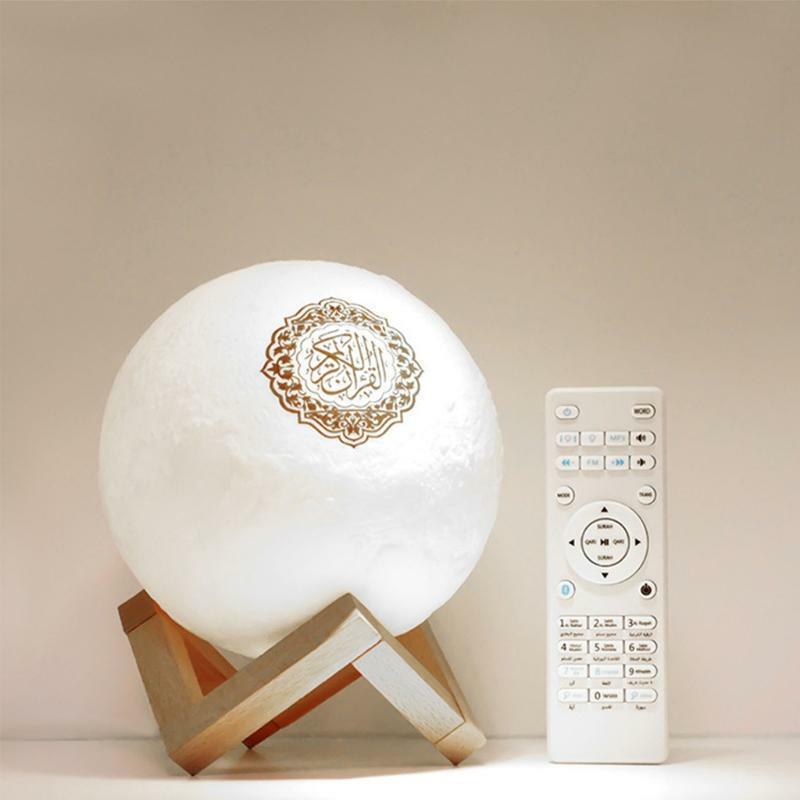 Quran Bluetooth-compatible Speaker Moon Lamp with Support Shelf APP Control