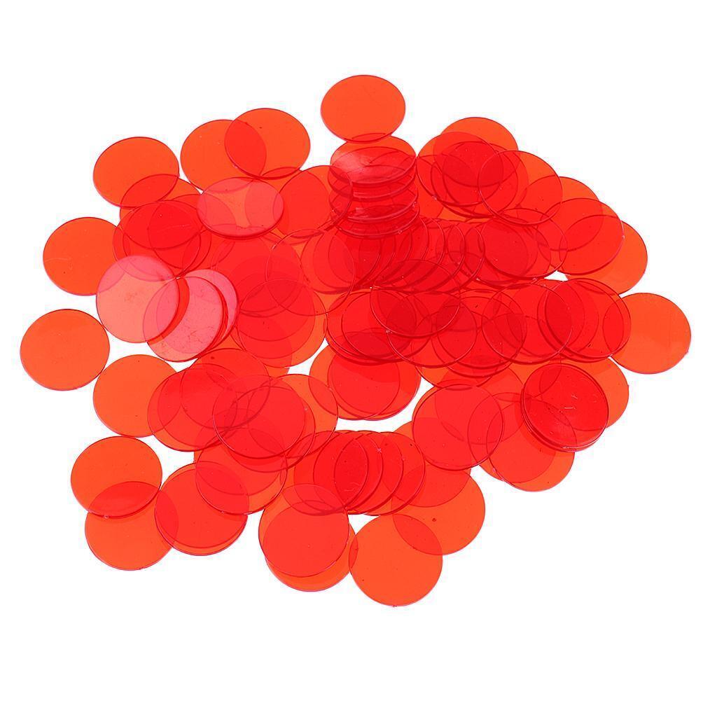 2000pcs Bingo Chips Counters Playing Card Board Game Teaching Aid Blue Red