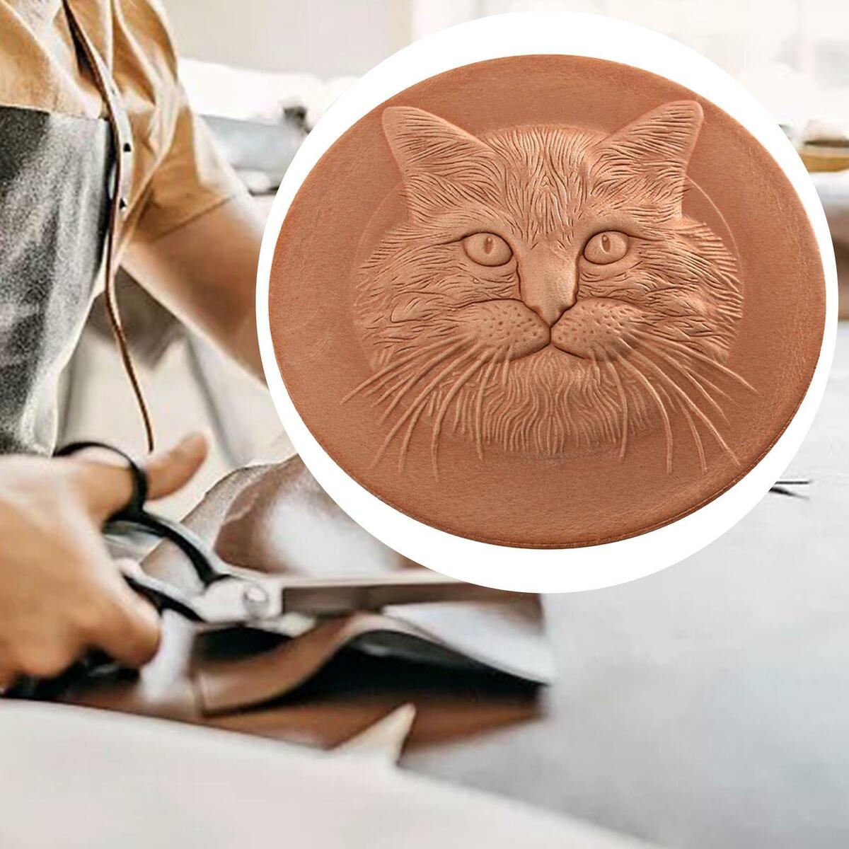 PU Leather Unfinished Christmas Cat Ornament DIY for Handbags Bag Ornaments