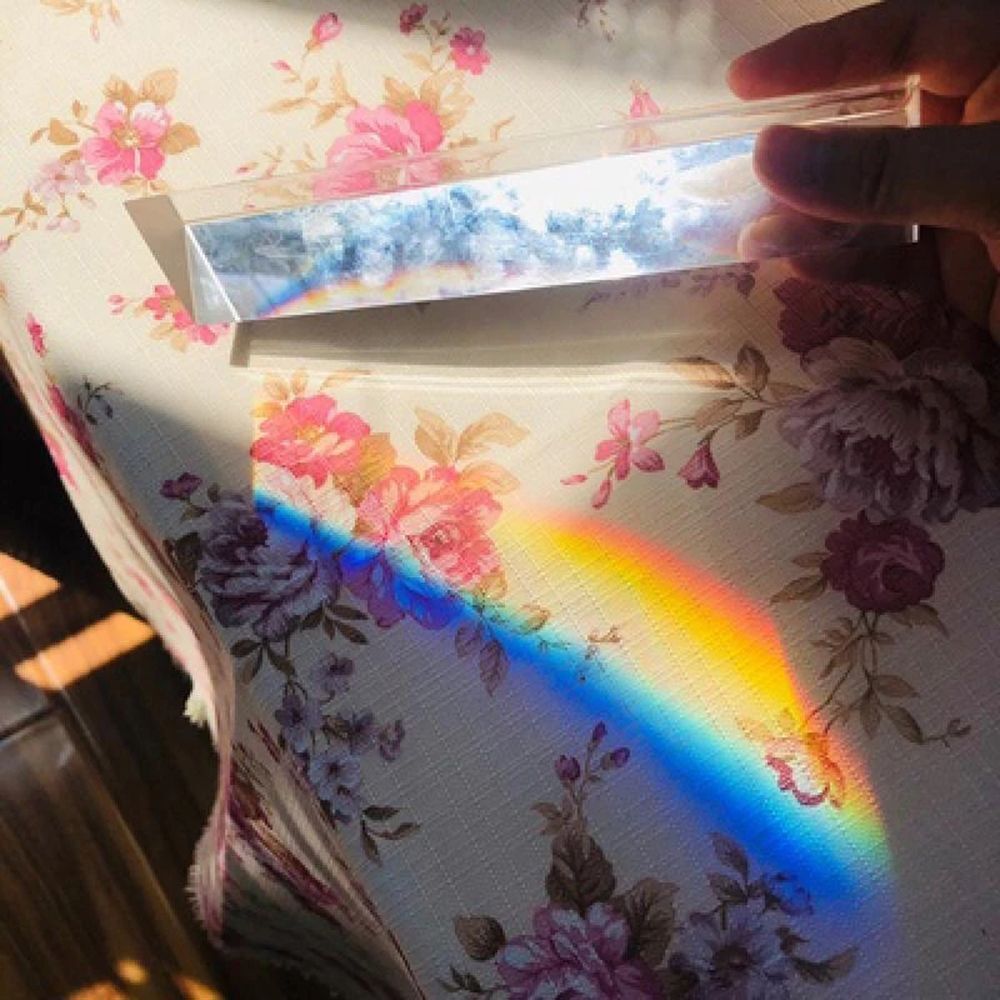 Effects Filter Crystal Glass Rainbow 25x25x80mm Triangular Prism Photography