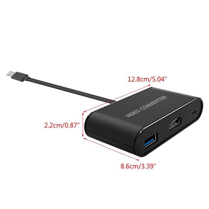 1080P HDMI-Compatible for Switch/Steam Deck TV Video Adapter  Converter Portable