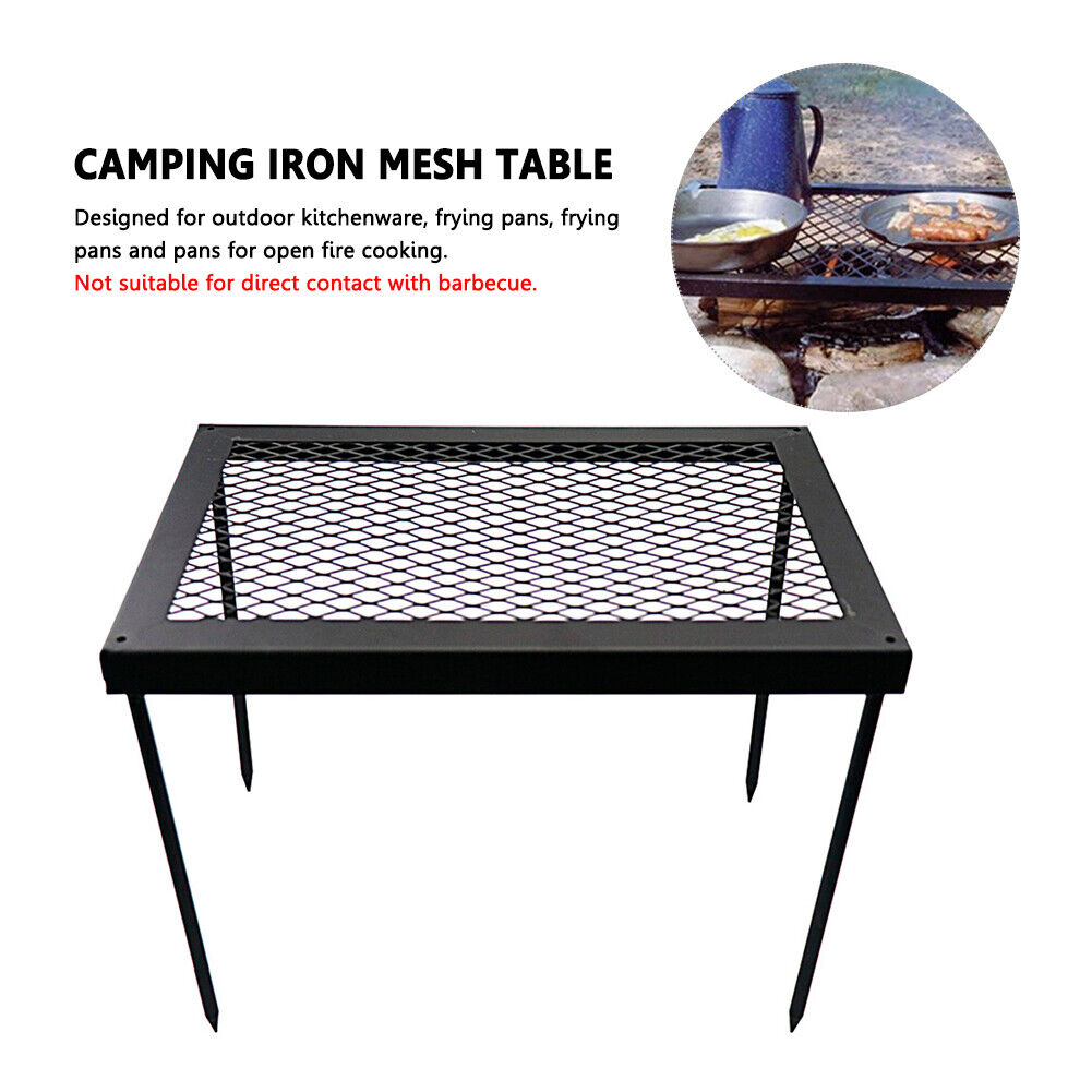 Reusable Outdoor Iron Net Table Camping BBQ Picnic Cooking Grill Mat Racks
