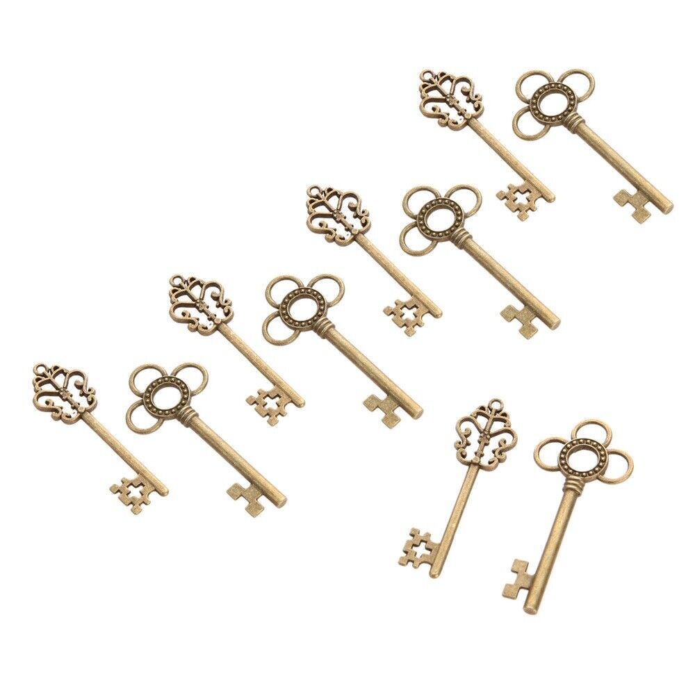 Novelty Skeleton Key Charms Gift Jewelry Findings Wedding Favors Pendant 10pcs