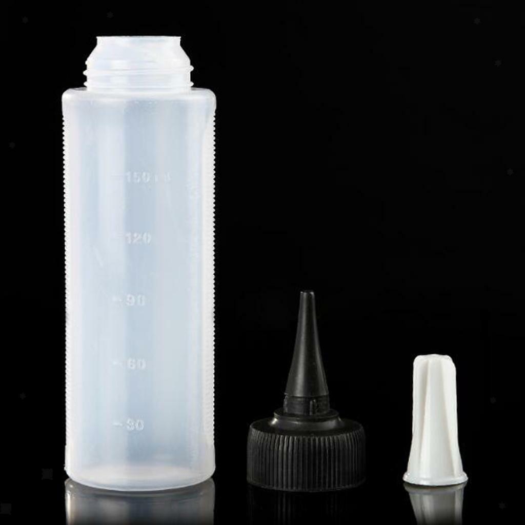 3Pc 150ml Empty Plastic Salon  Color Measuring Tinting Applicator
