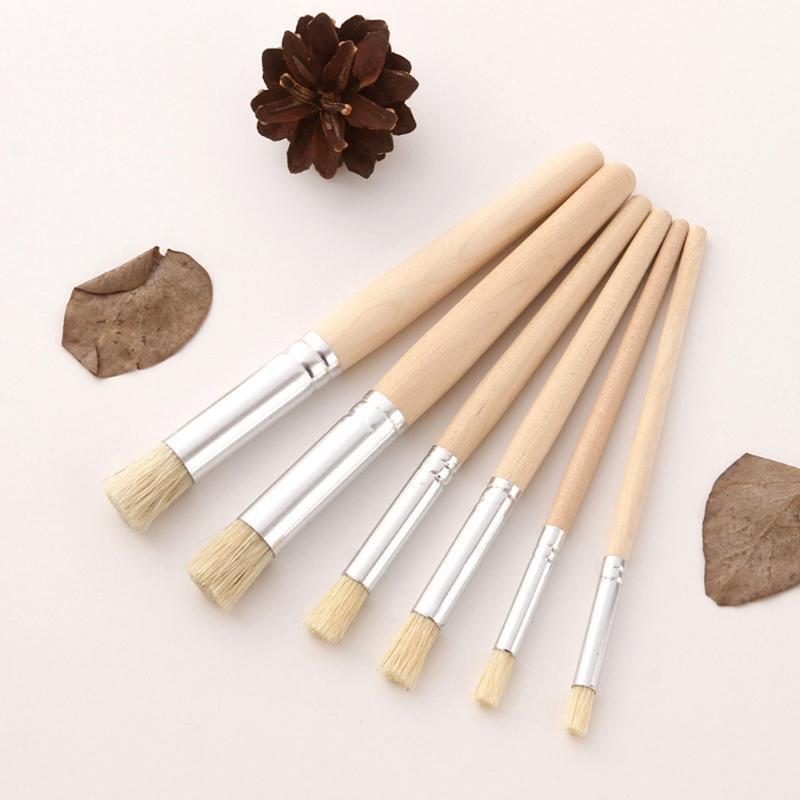 6 Pcs Premium Stencil Paint Brush Acrylic Paint Brush Set Ideal for Acrylic Oil