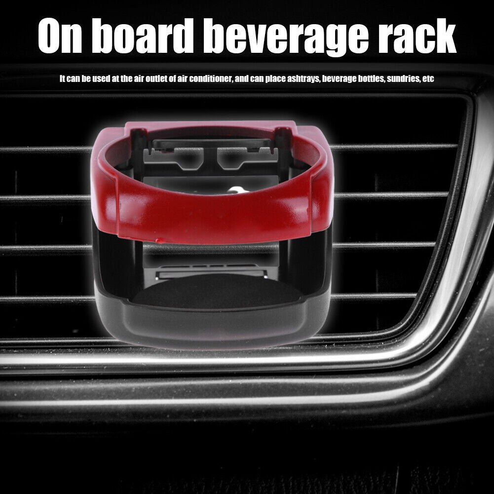 Car Truck Water Cup Holder Rack Air Vent Beverage Drink Bottle Stand (Red)
