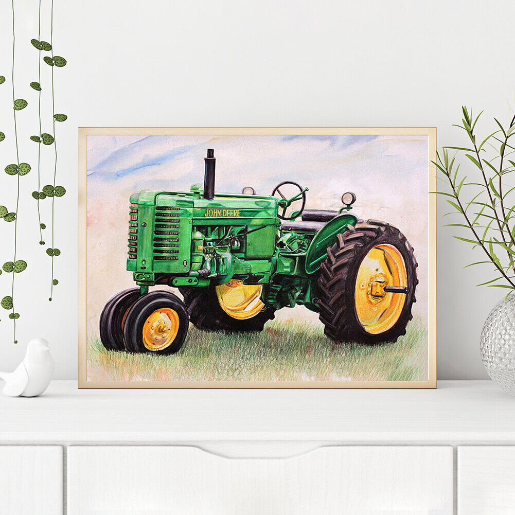 Tractor Frameless DIY Oil Paint by Numbers Kit Picture Coloring Canvas Art