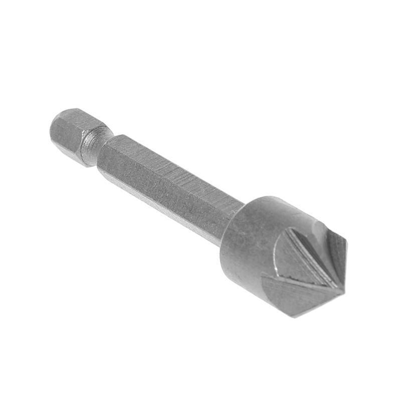 5Pcs 82 Degree Chamfer Angle HSS 5 Flute Countersink Drill Bit Set Tools