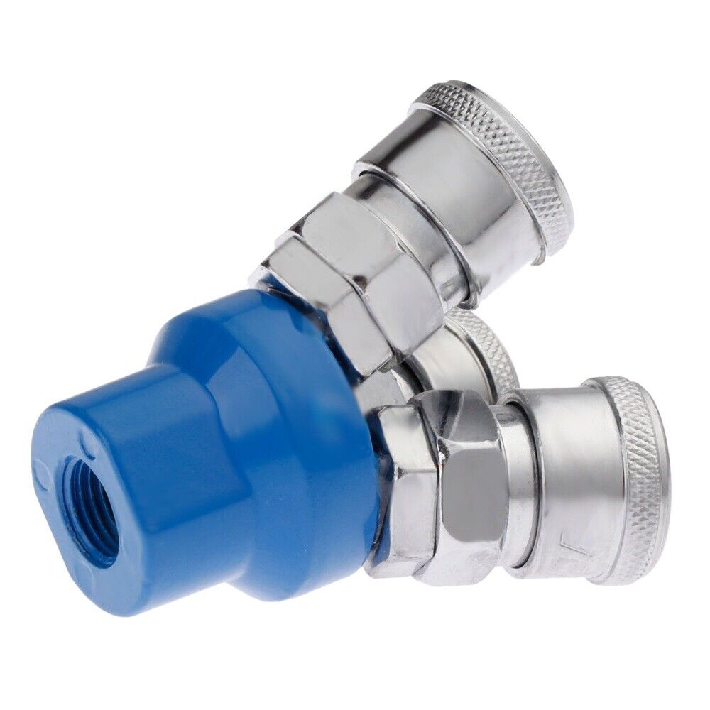 For Pneumatic Dia 1/4" NPT 3 Way Pass Female Air Pressure Coupling Hose Coupler