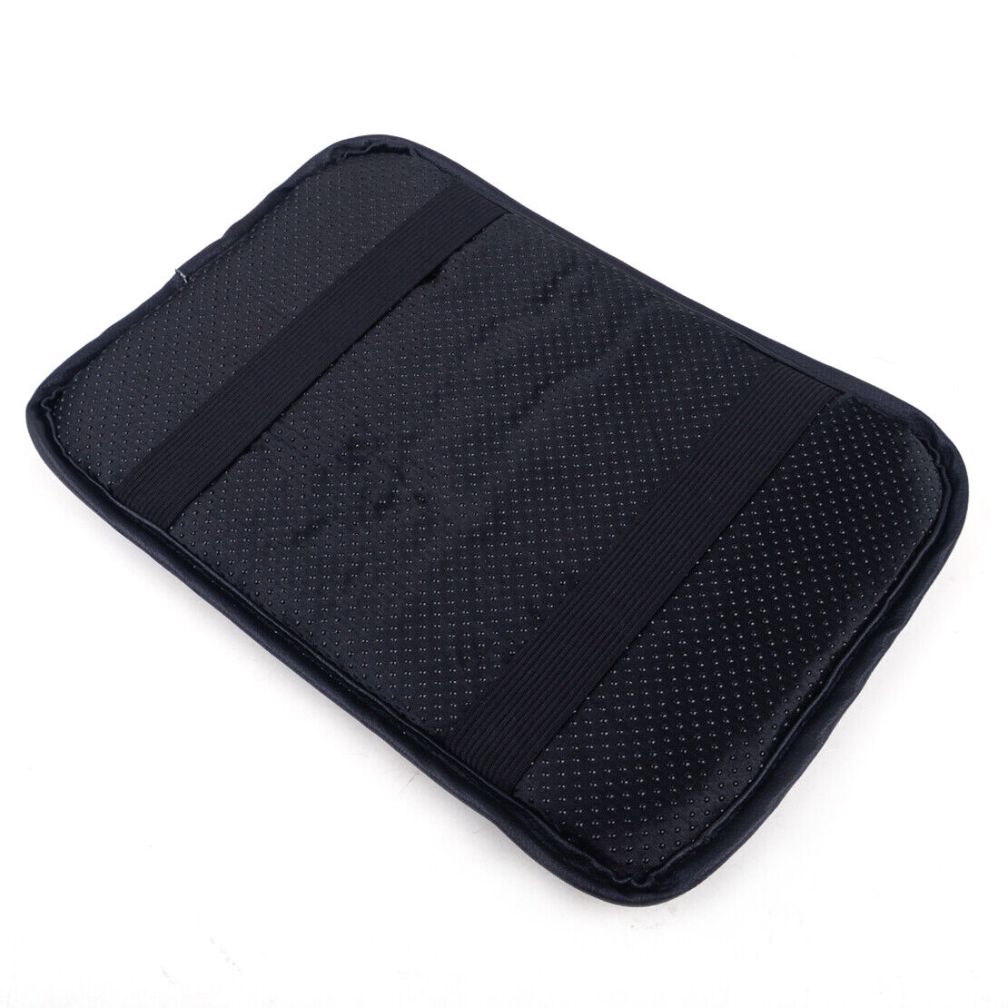 BLACK Car Armrest Cover Center Console Box Cushion PU Leather Pad 30*21cm Li