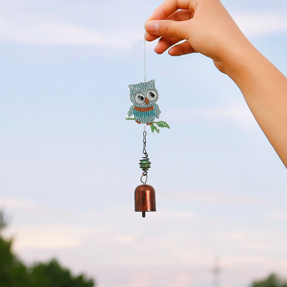 5D Owl Diamond Painting Wind Chime Pendant Mosaic Kit Home Decor (DZ3067)