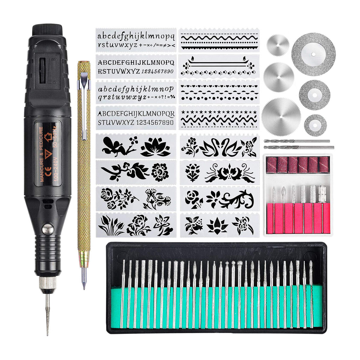 Electric Micro Engraver Pen Mini DIY Engraving Tool Kit for