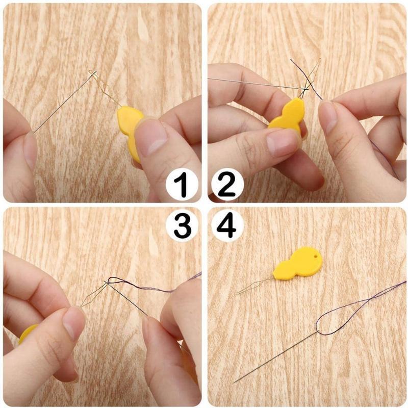 65Pcs  3 Size Extra Fine Thin Beading Embroidery Needles with Needle Threaders