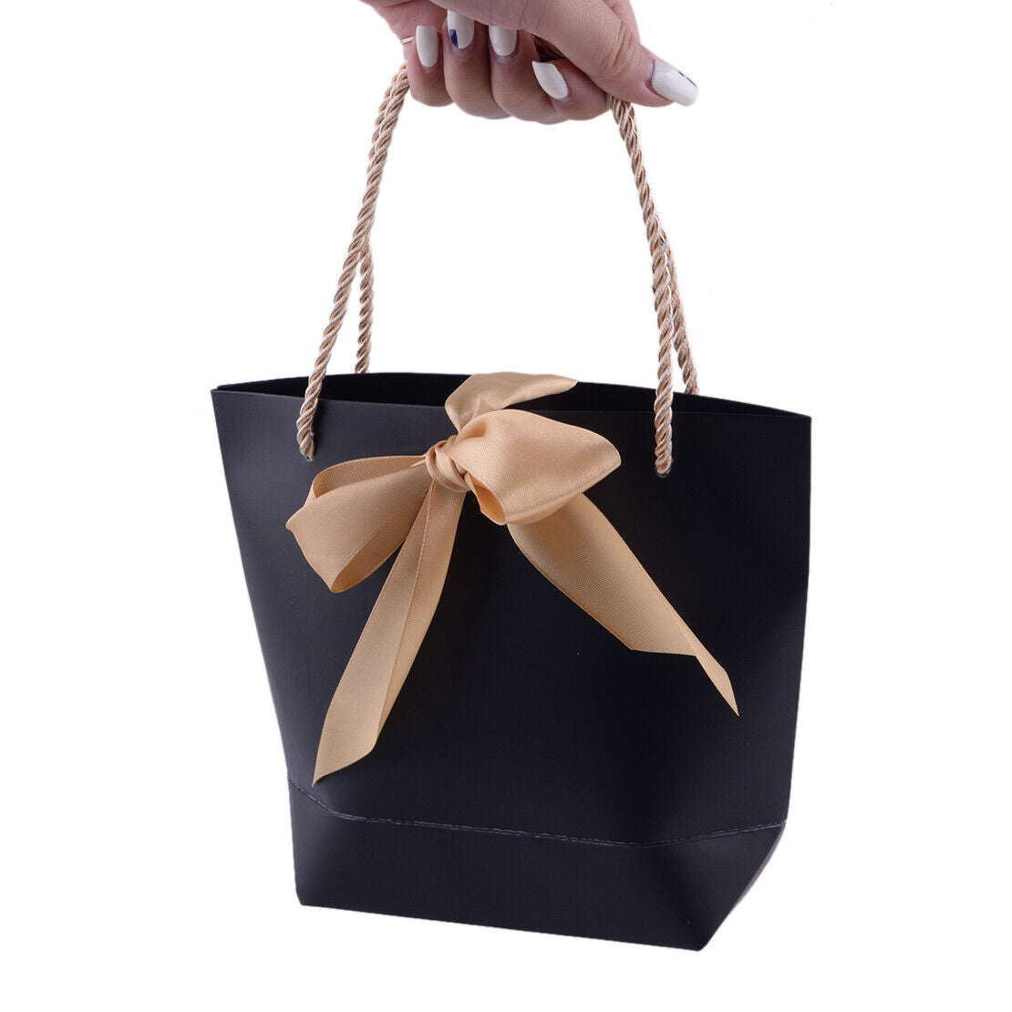 5pcs Gift Paper Bag Makeup Packing Handle Package for Boutique Shopping Party