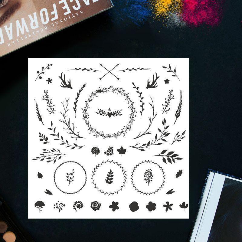 Garland Leaf Flower Silicone Stamp for DIY Greeting Cards Journaling Decorations