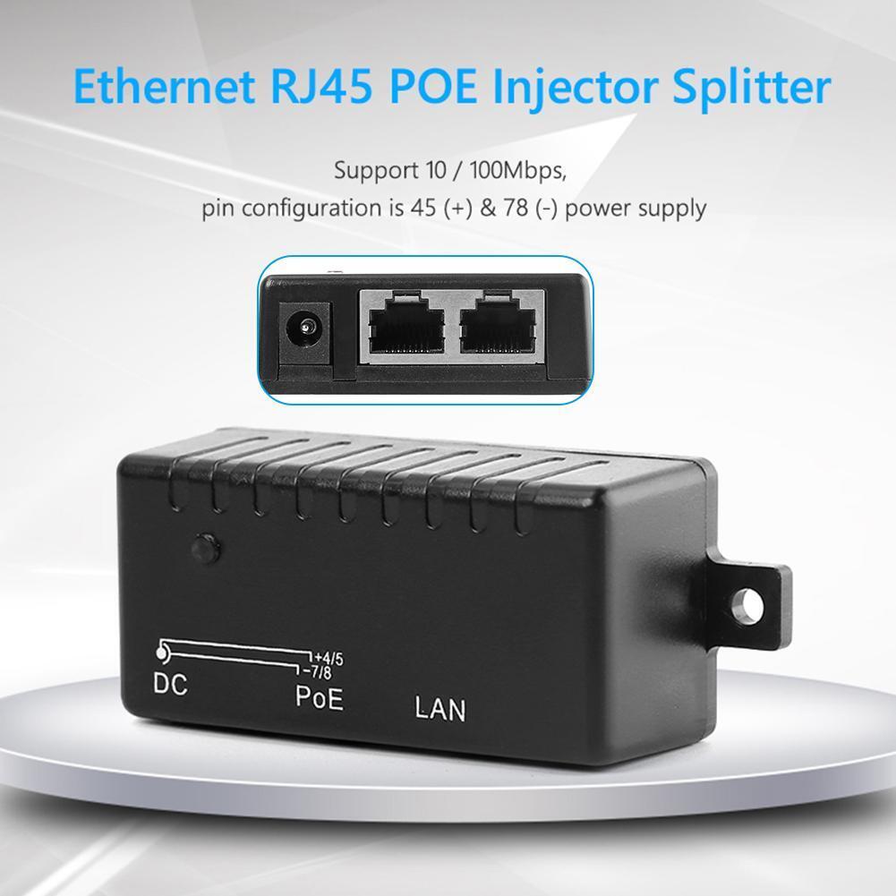 100Mbps POE DC Power Over Ethernet RJ45 POE Injector Splitter Wall Adapter