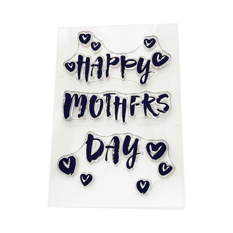 Happy Mothers' Day Silicone Clear Stamp DIY Seal Scrapbooking Embossing Photo