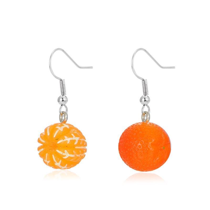 Popular Personality Creative Colorful Orange Earrings Women's All-match Earrings