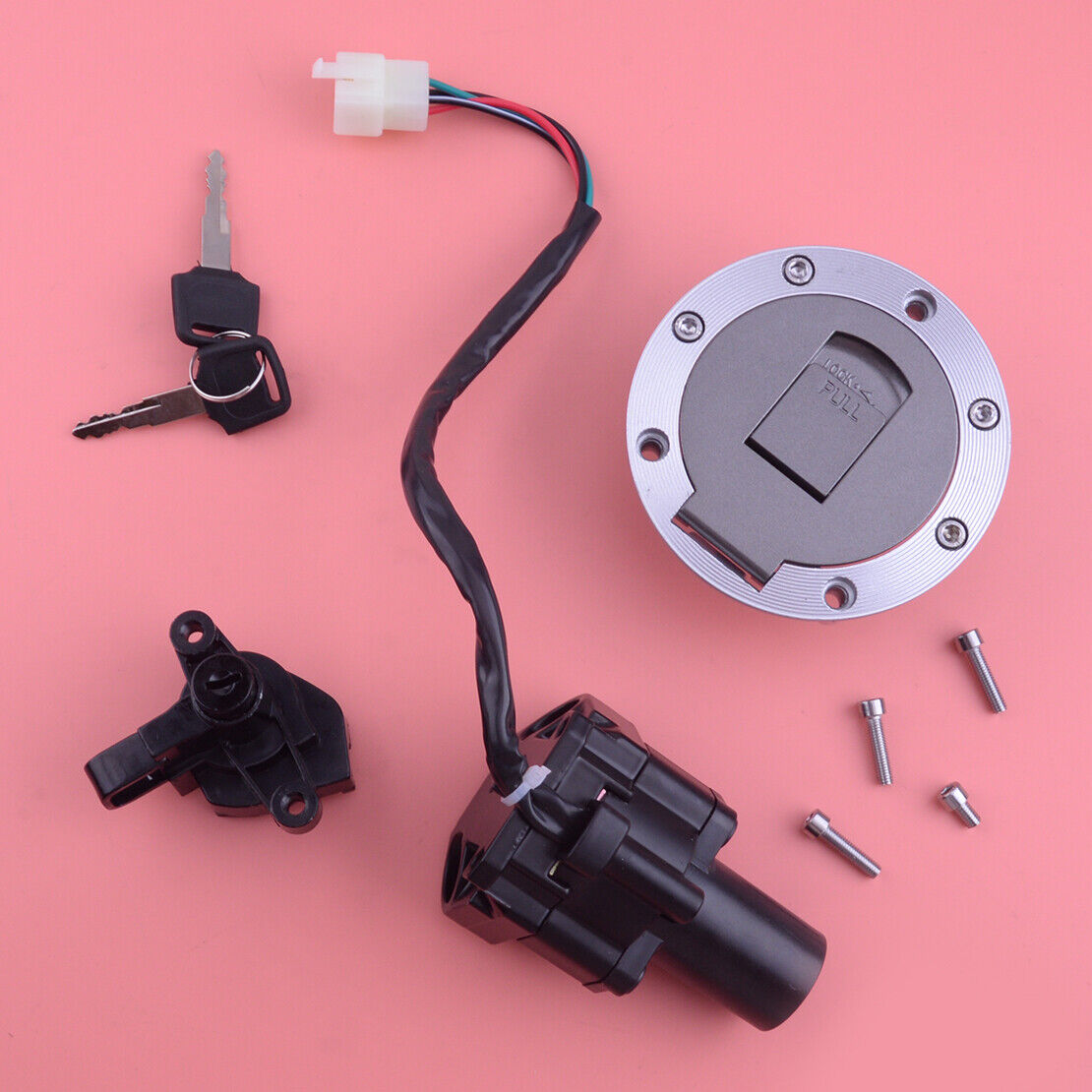 Ignition Switch Gas Cap Seat Lock Key Kit Fit For Yamaha YZF600R XJR600 XJR400