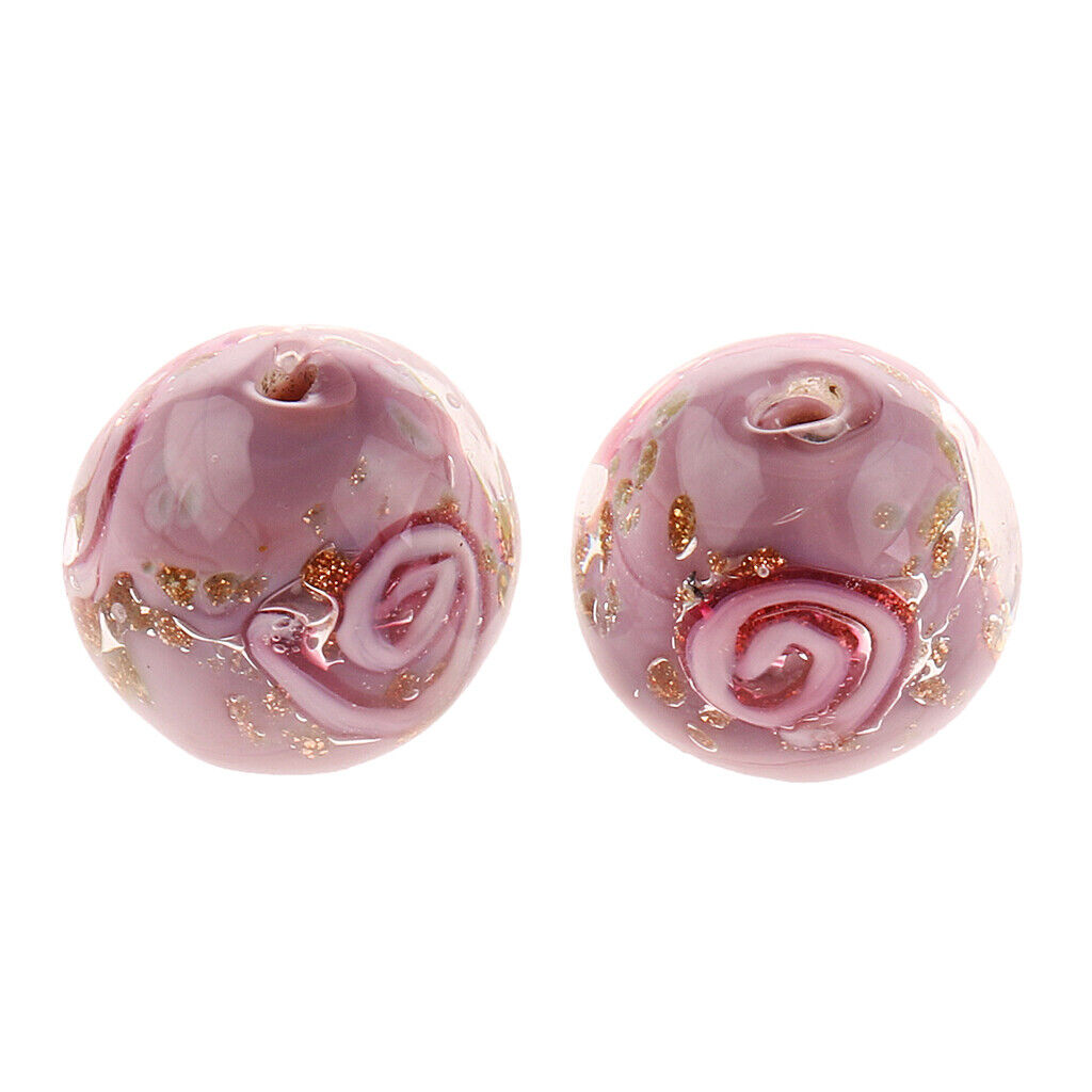 10 Pieces Glitter Lampwork   for Jewelry Making 12mm