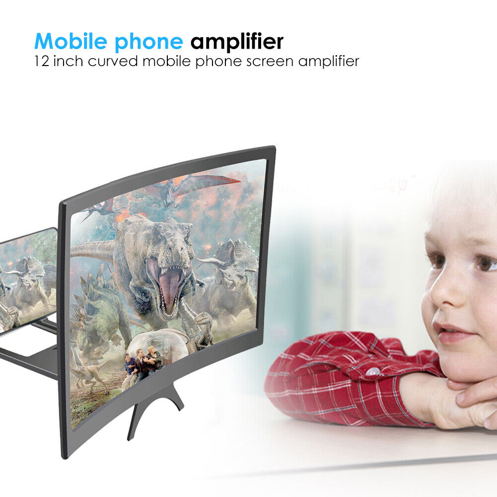 12 inch Curved Mobile Screen Amplifier Rack Movie Video Amplifying Holder