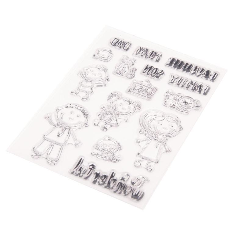 Boy Girl Silicone Clear Seal Stamp DIY Scrapbooking Embossing Photo Album Decor