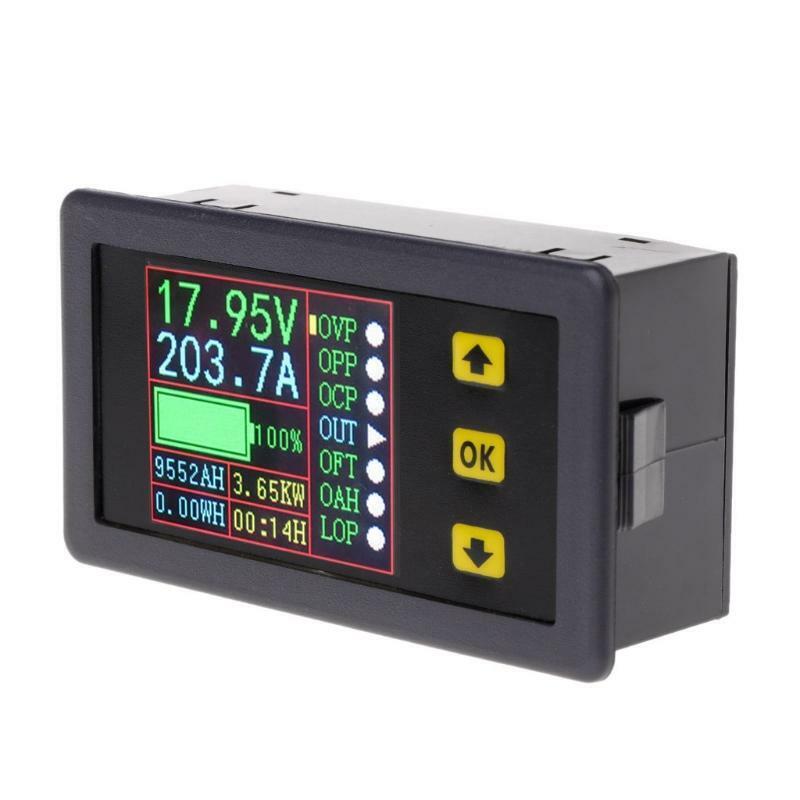 LCD Digital Volt Current AH WH Watt Tester Charge-Discharge Monitor 0-90V 100A