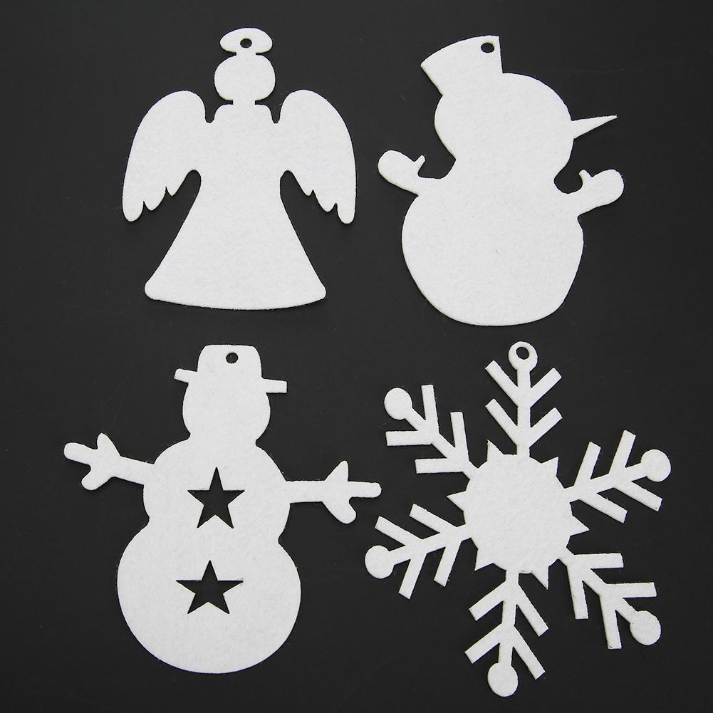 Non-Woven Elk Snowflake Snowman Christmas Tree Pendant Ornaments Xmas Decor