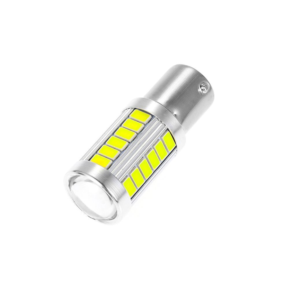 Parts 33SMD 150° White Turn Signal Bulbs Tail Lights 1156 BAU15S PY21W LED