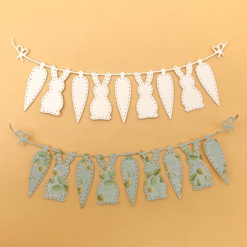 Easter Bunny Carrot Metal Cutting Dies Stencil Scrapbooking DIY Album Stamp Card