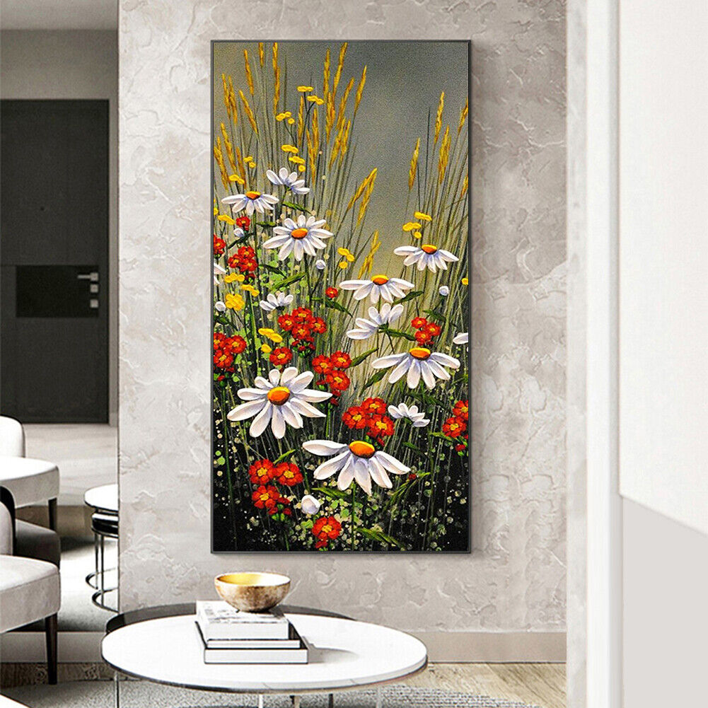 Flowers Grass Full Drill Diamond Painting Mosaic Kit Rhinestone Bead Craft