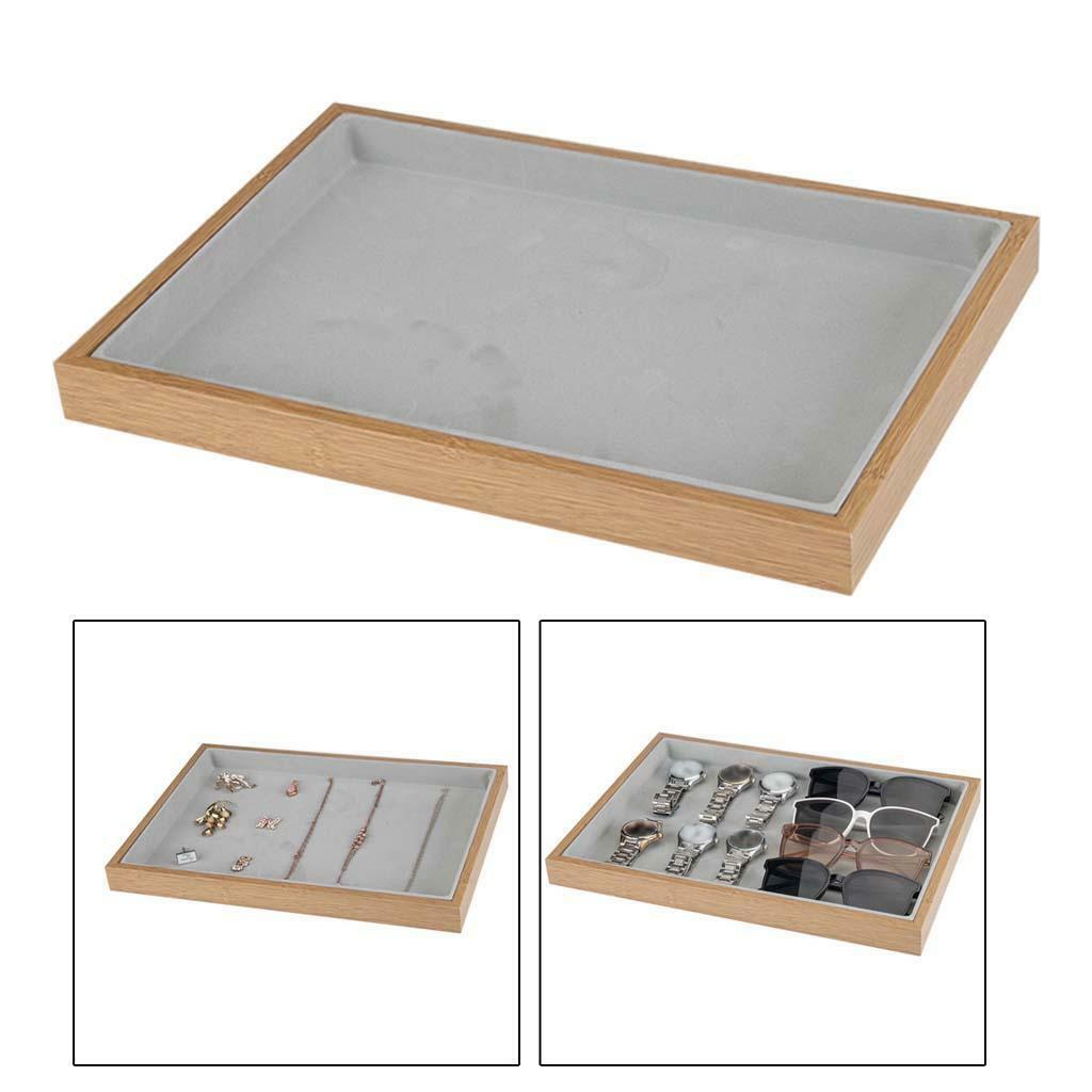 Velvet Jewelry Display Tray Countertop Diamond Bracelet Organizer for Shop