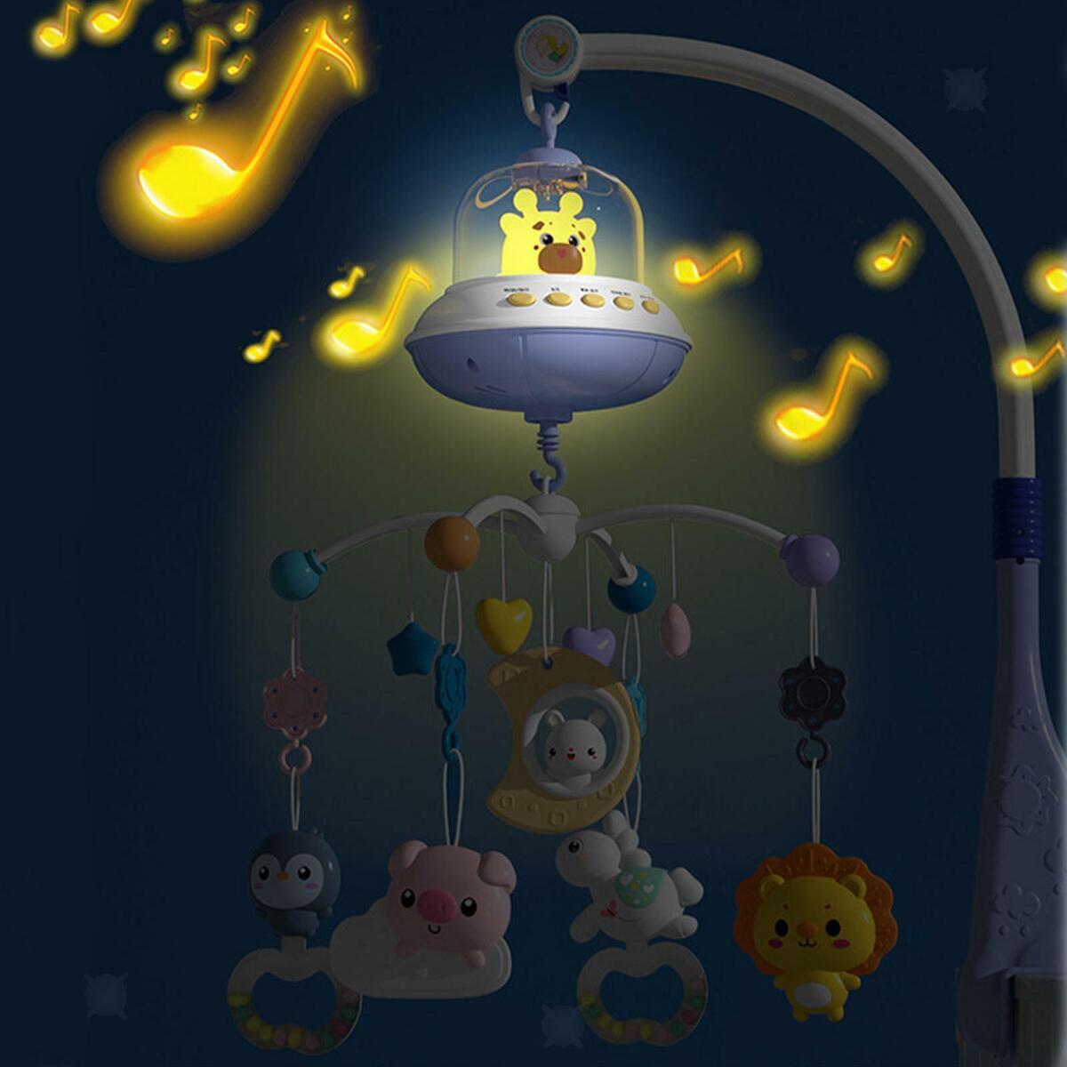 Baby Mobile Rattles  Assembly Cartoon Bell Timing Lullaby for Birthday