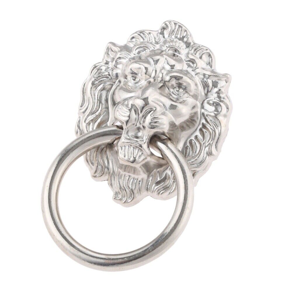 1x Lion Head Drop Ring Pull Handle Door Cabinet Knob Drawer Chest Cupboard Decor