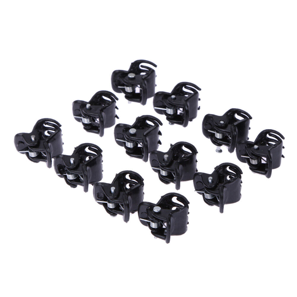 100pcs/Bag Black Hair Clips Clipper Clamp For Women Ladies Plastic 6 Claws