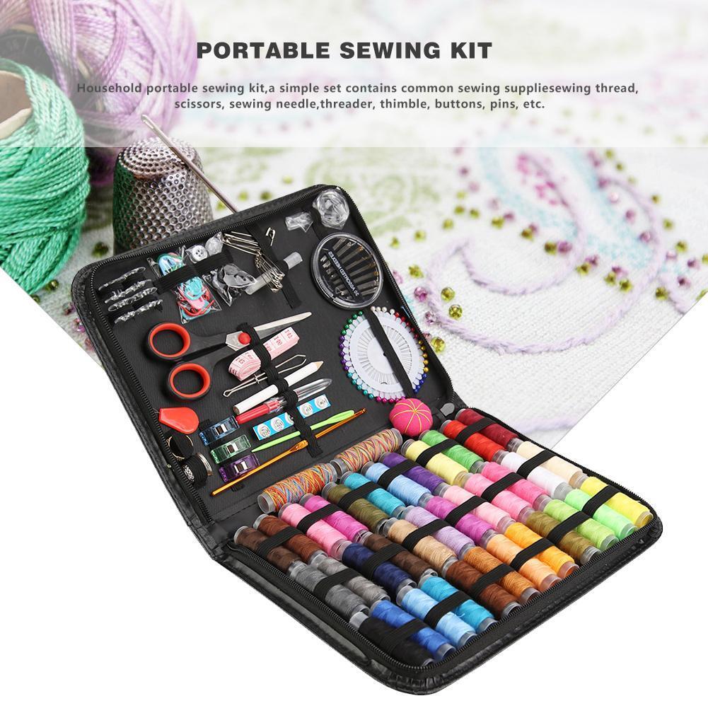 183pcs DIY Multi-function Threads Sewing Box for Hand Quilting Stitching