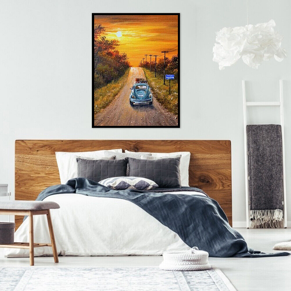 Driving Car 5D Diamond Painting Full Round Drill DIY Embroidery Set Decor