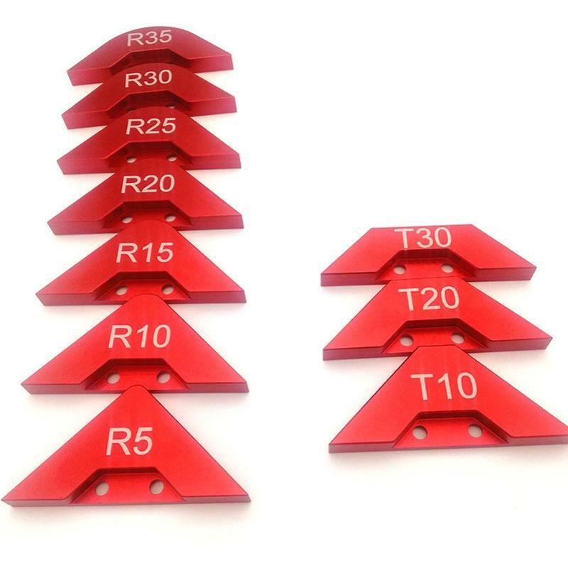 1 Pack Woodworking Tool Fillet Gauge Aluminium Alloy Arc Radius R5-R35 T10-T30