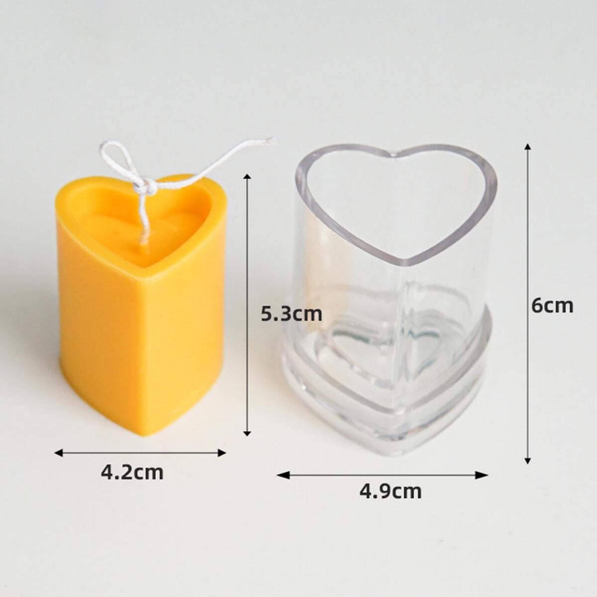 Candle Mold Candles Making Molds Decorative Love Heart Fluted Candle Mould