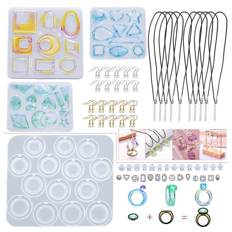 Jewelry Earrings Necklace Making Pendant Making Material Bags Silicone Ring Mold