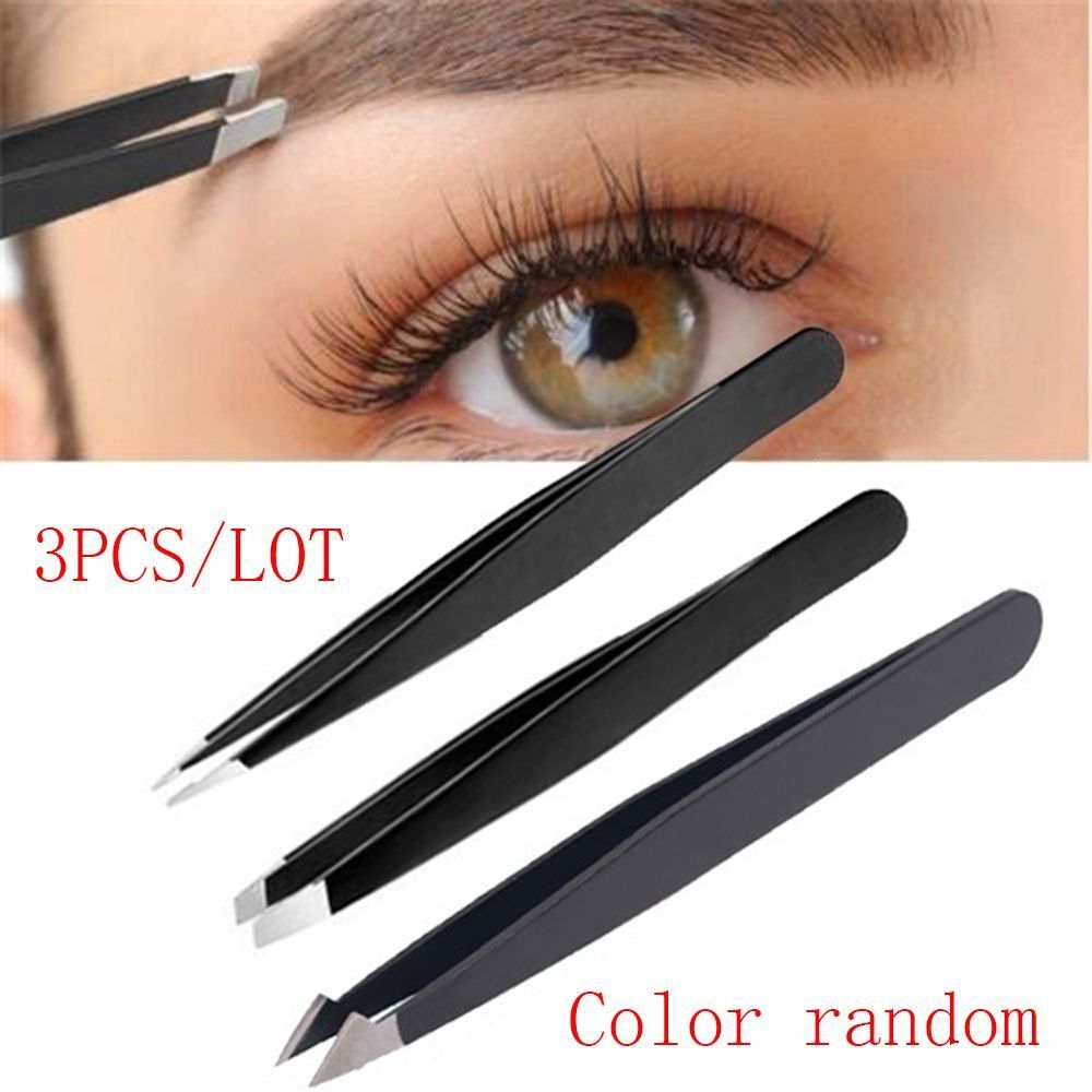 Beauty Tip Slant Stainless Steel Hair Removal Eyebrow Tool Eyebrow Tweezer