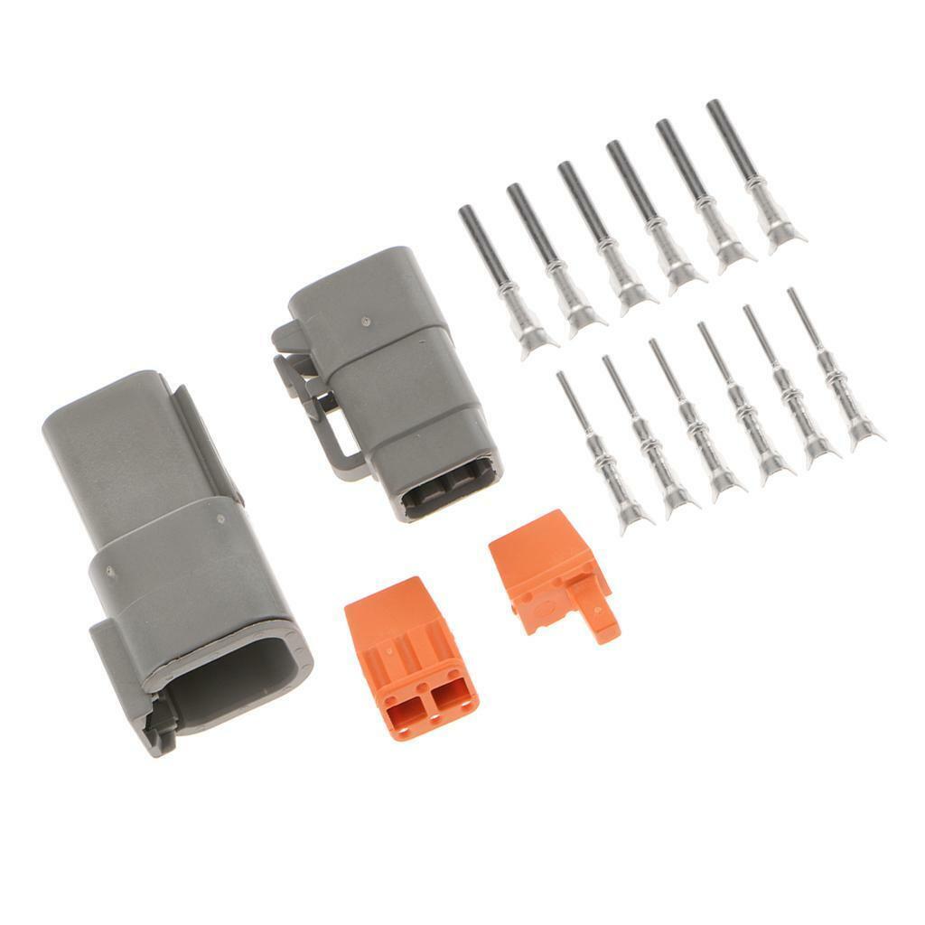 1 Set 6Pins Way  Waterproof Electrical Wire Connector Plugs Terminals