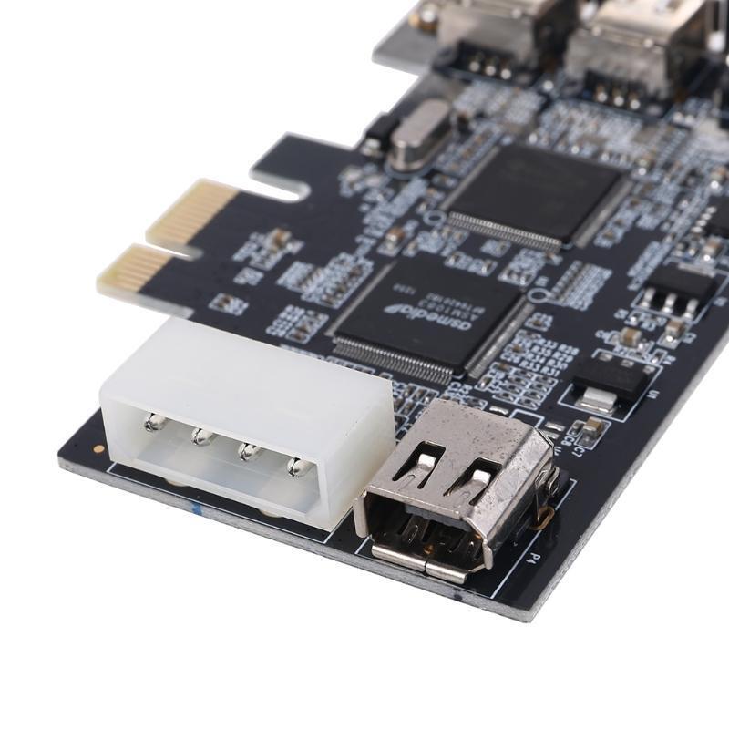 PCIe 3 Ports Firewire Cable Expansion Card PCI Express 1394B & 1394A TI XIO2213B