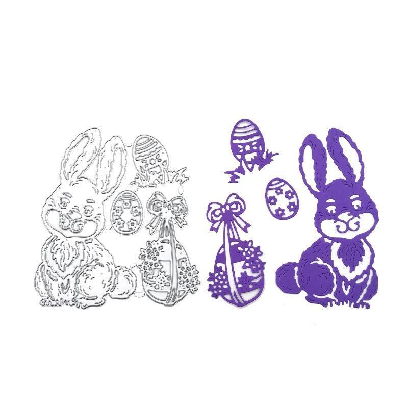 Cute Bunny Egg Carbon Steel Cutting Dies DIY Scrapbooking Photo Album Embossing